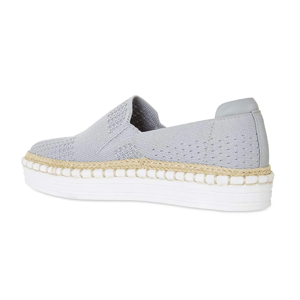 Heart Sneaker in Grey Fabric