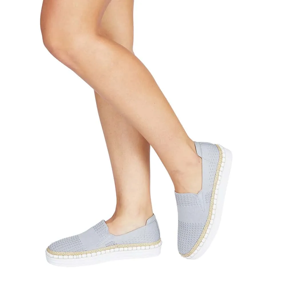 Heart Sneaker in Grey Fabric