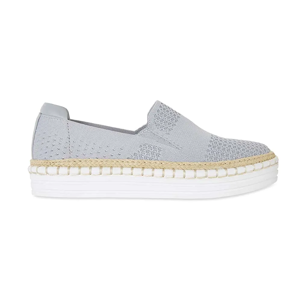 Heart Sneaker in Grey Fabric