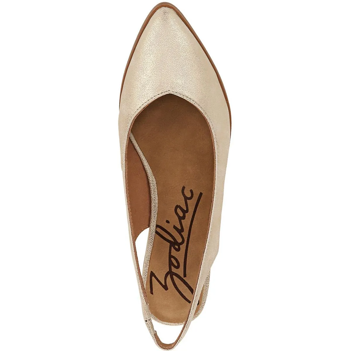 Helene Womens Metallic Pointed Toe Slingbacks