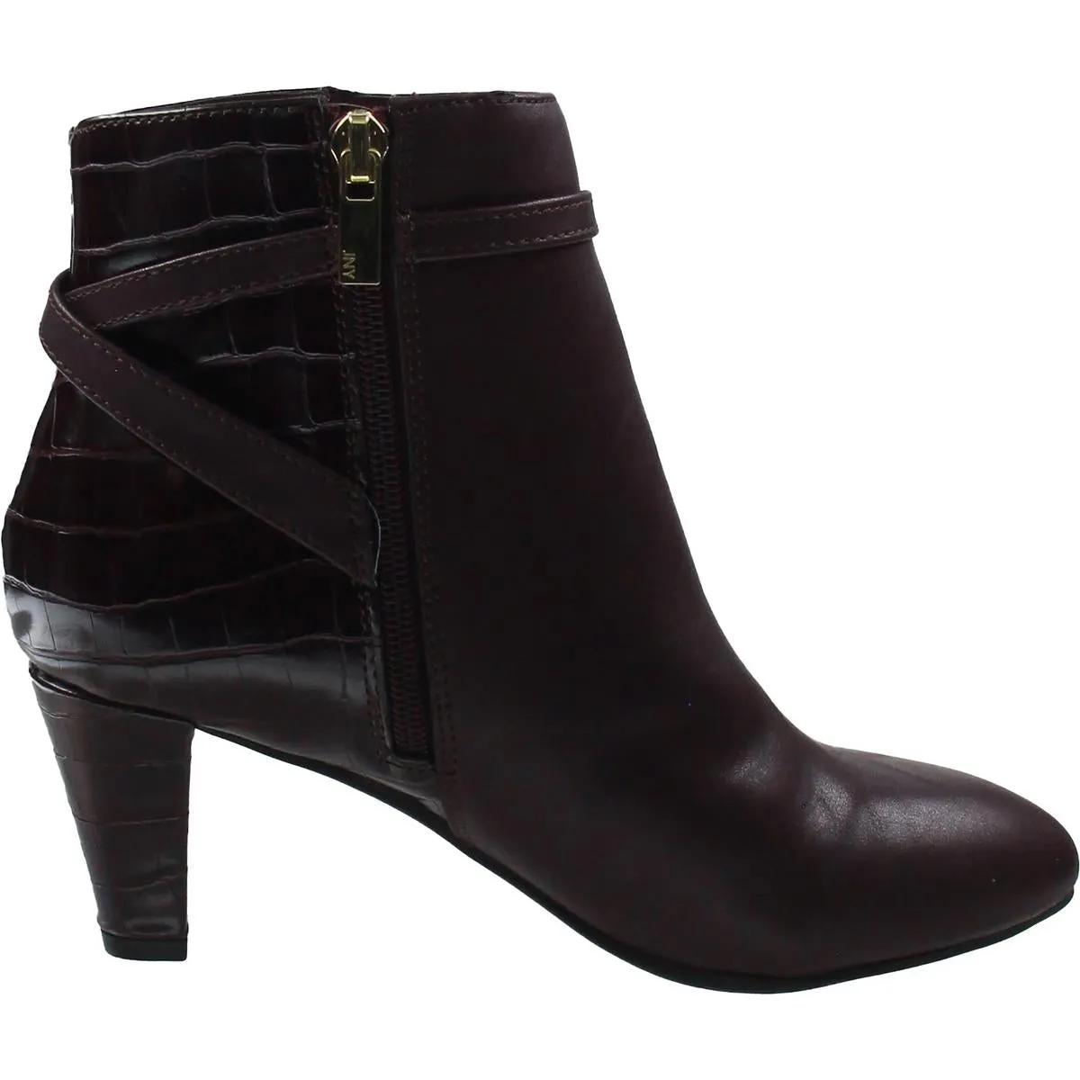 Helini Womens Animal Print Faux Leather Booties