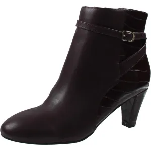 Helini Womens Animal Print Faux Leather Booties