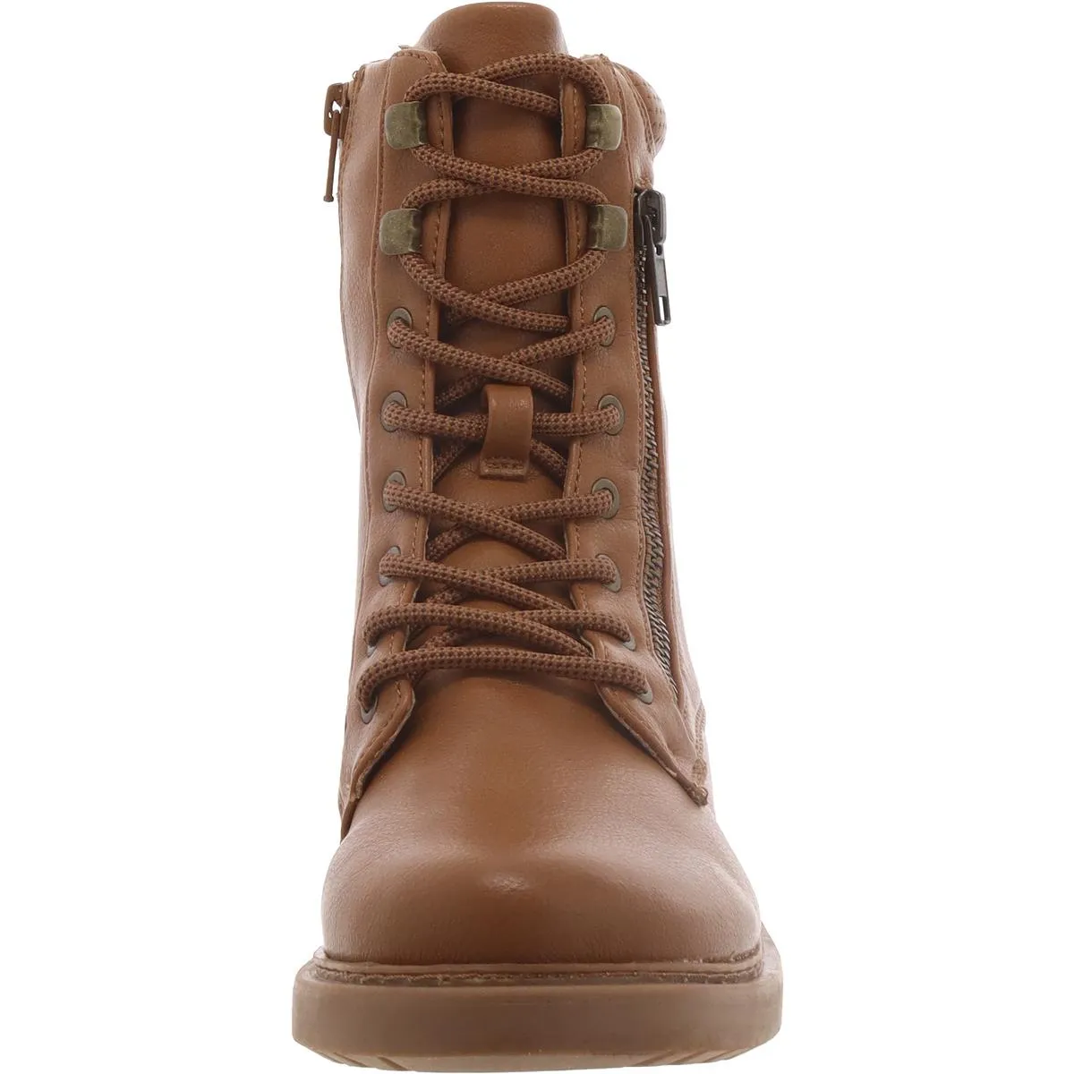 Holden Womens Zipper Lace-Up Combat & Lace-Up Boots