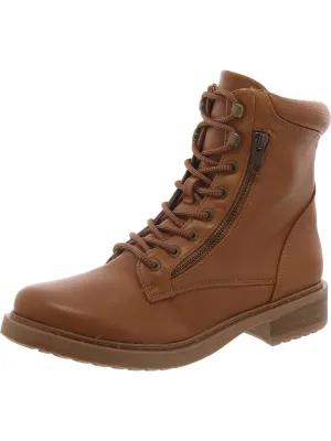 Holden Womens Zipper Lace-Up Combat & Lace-Up Boots