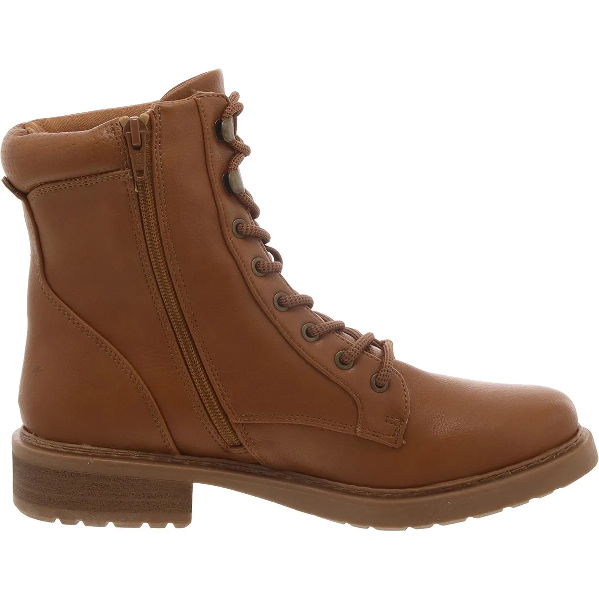 Holden Womens Zipper Lace-Up Combat & Lace-Up Boots