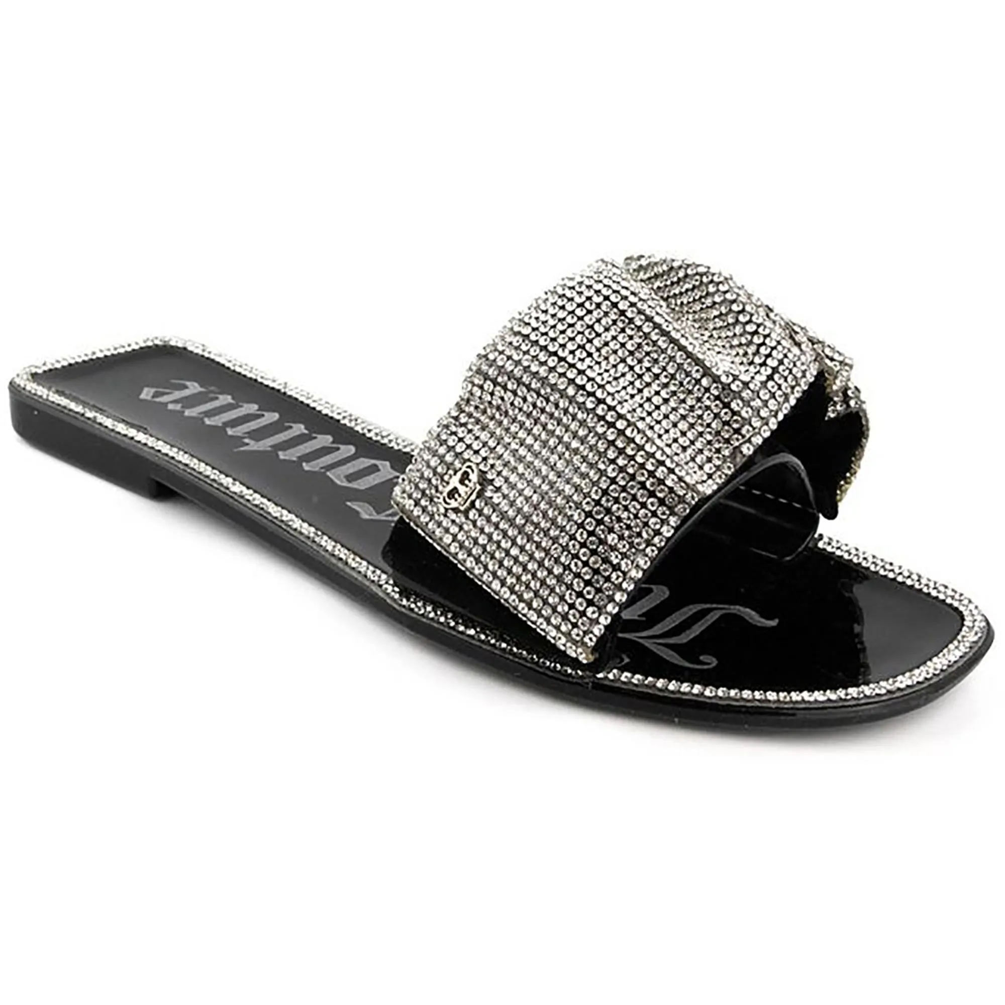 Hollyn Womens Embellished Slip-On Slide Sandals