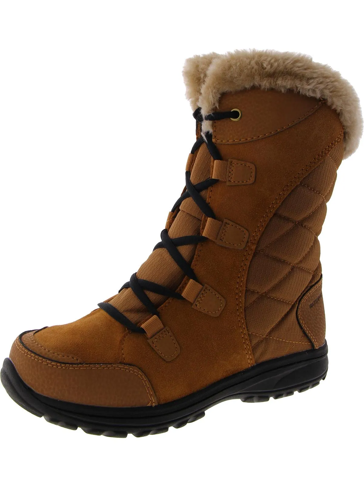 Ice Maiden II Womens Suede Quilted Winter Boots