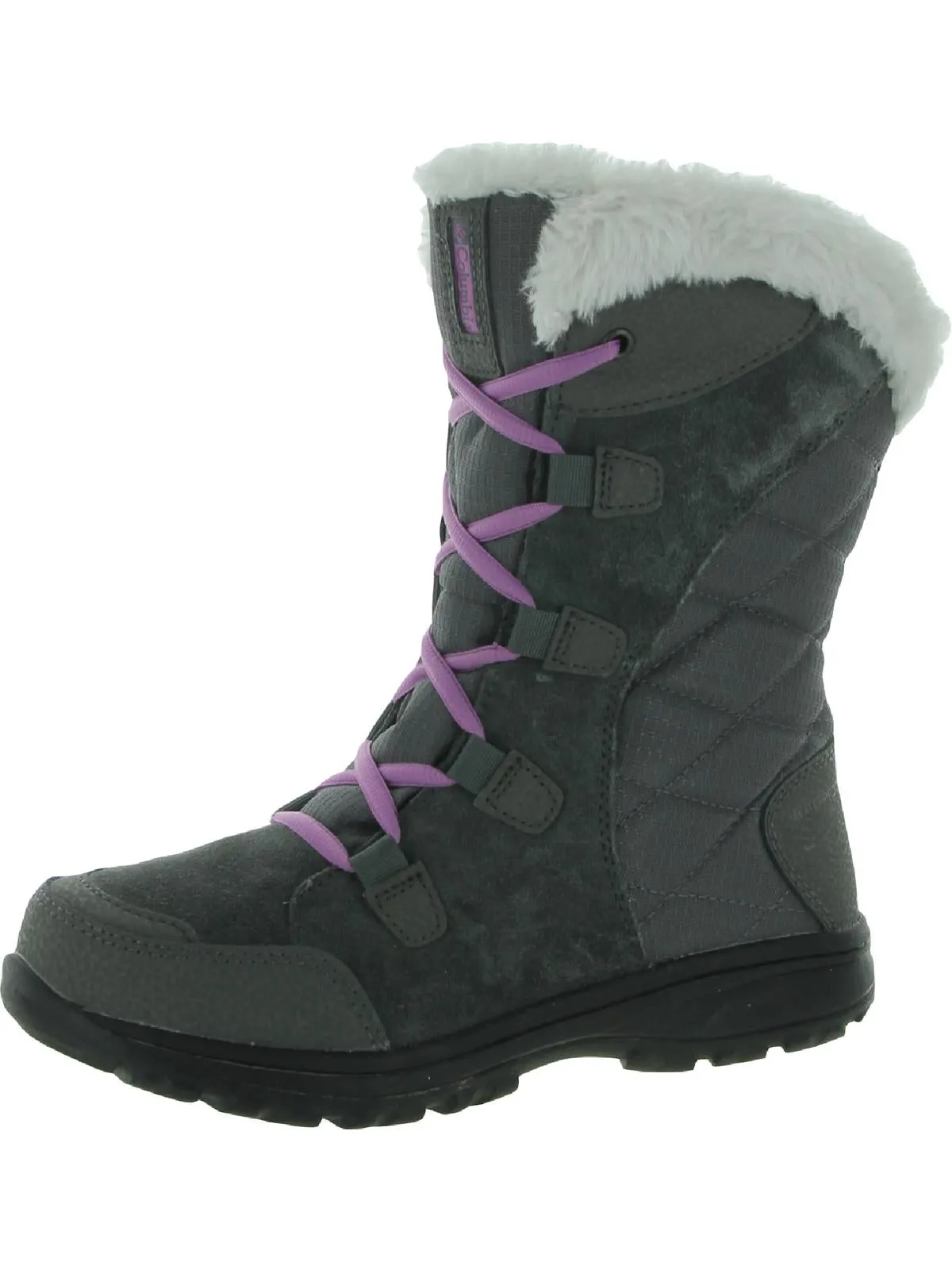 Ice Maiden II Womens Suede Quilted Winter Boots