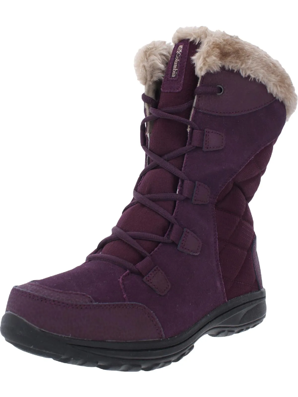 Ice Maiden II Womens Suede Quilted Winter Boots