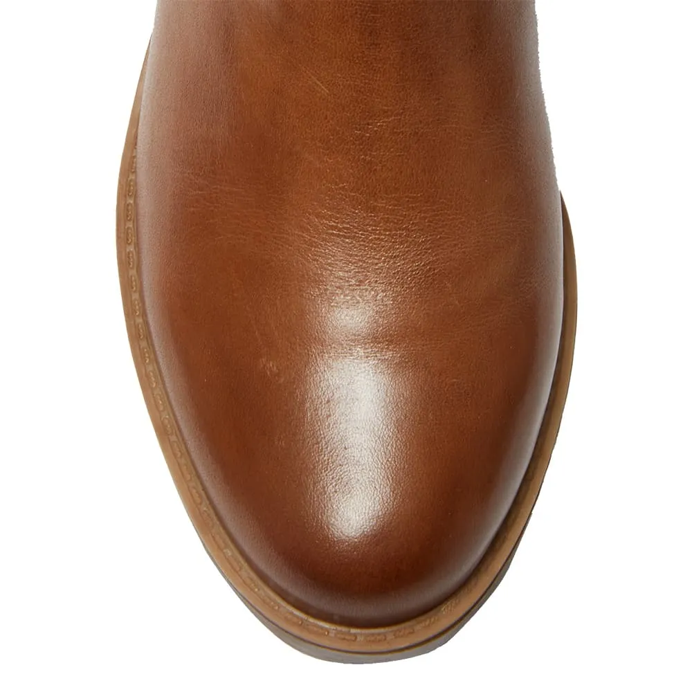 Indigo Boot in Mid Brown Leather