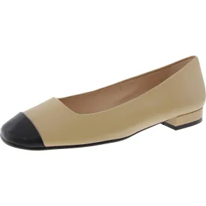 Insight Womens Toe Cap Leather Ballet Flats