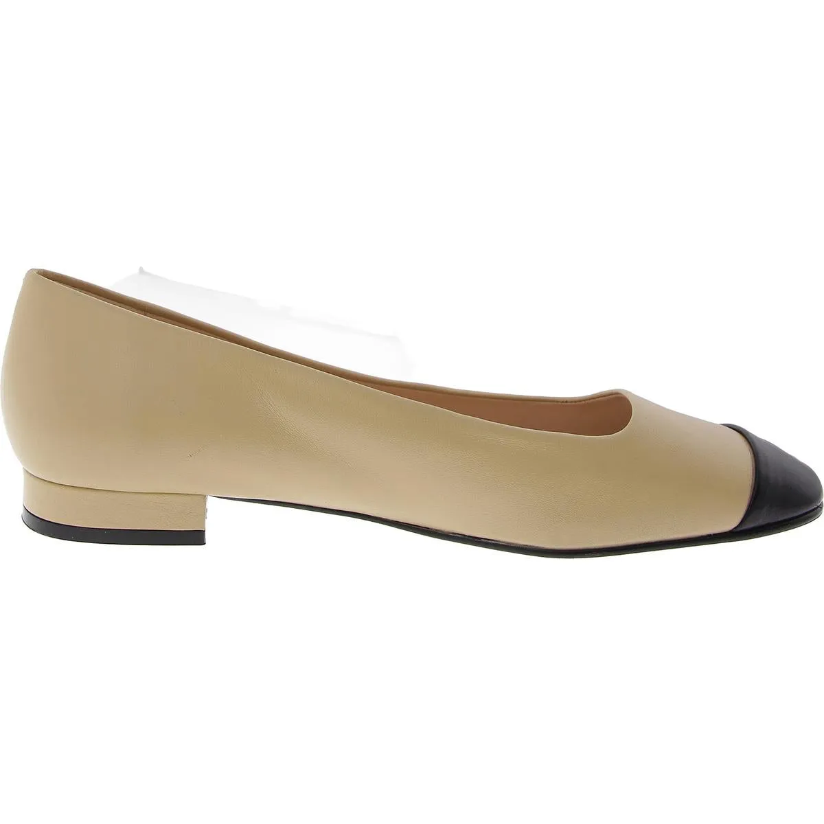 Insight Womens Toe Cap Leather Ballet Flats