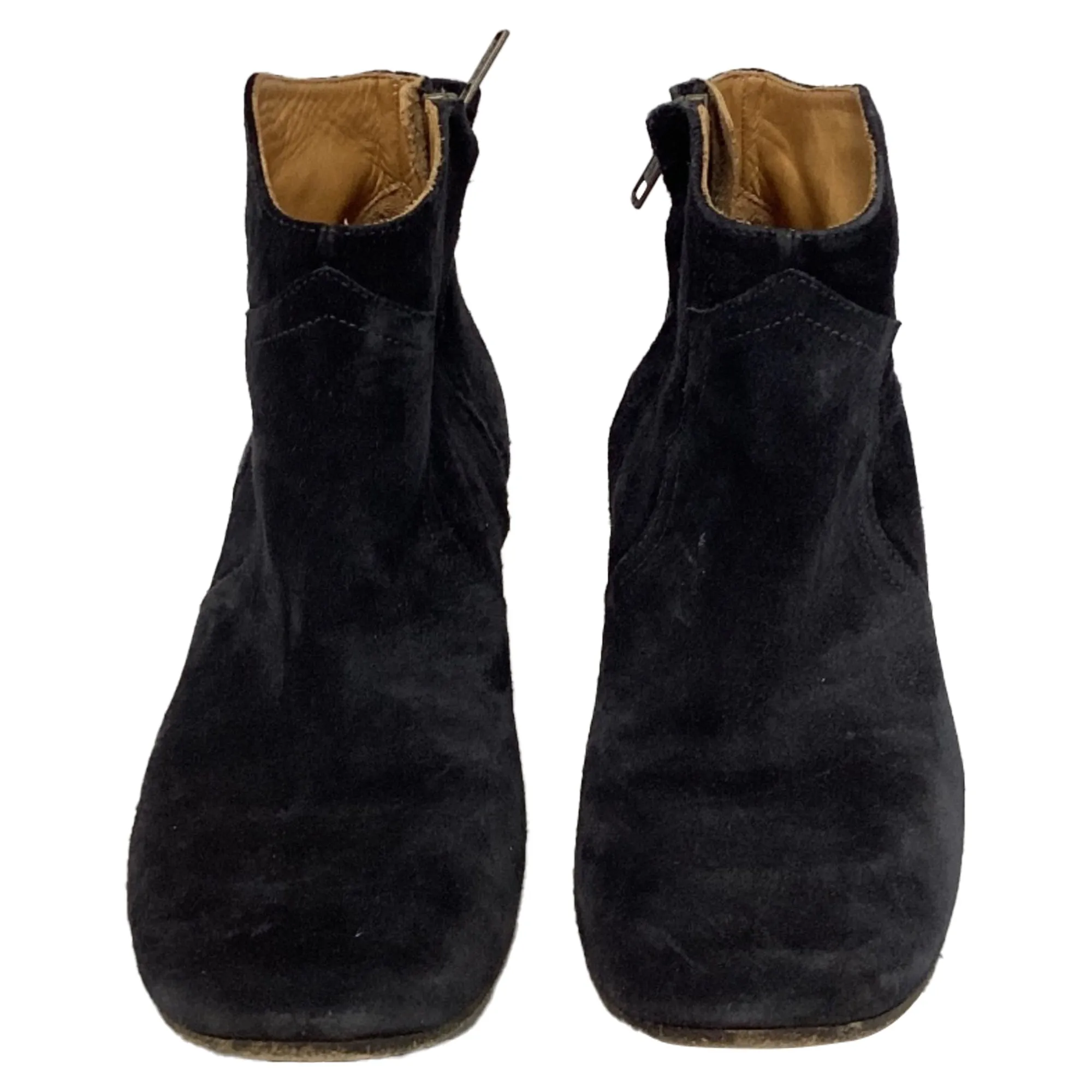 Isabel Marant Dicker Western Boots in Black Suede