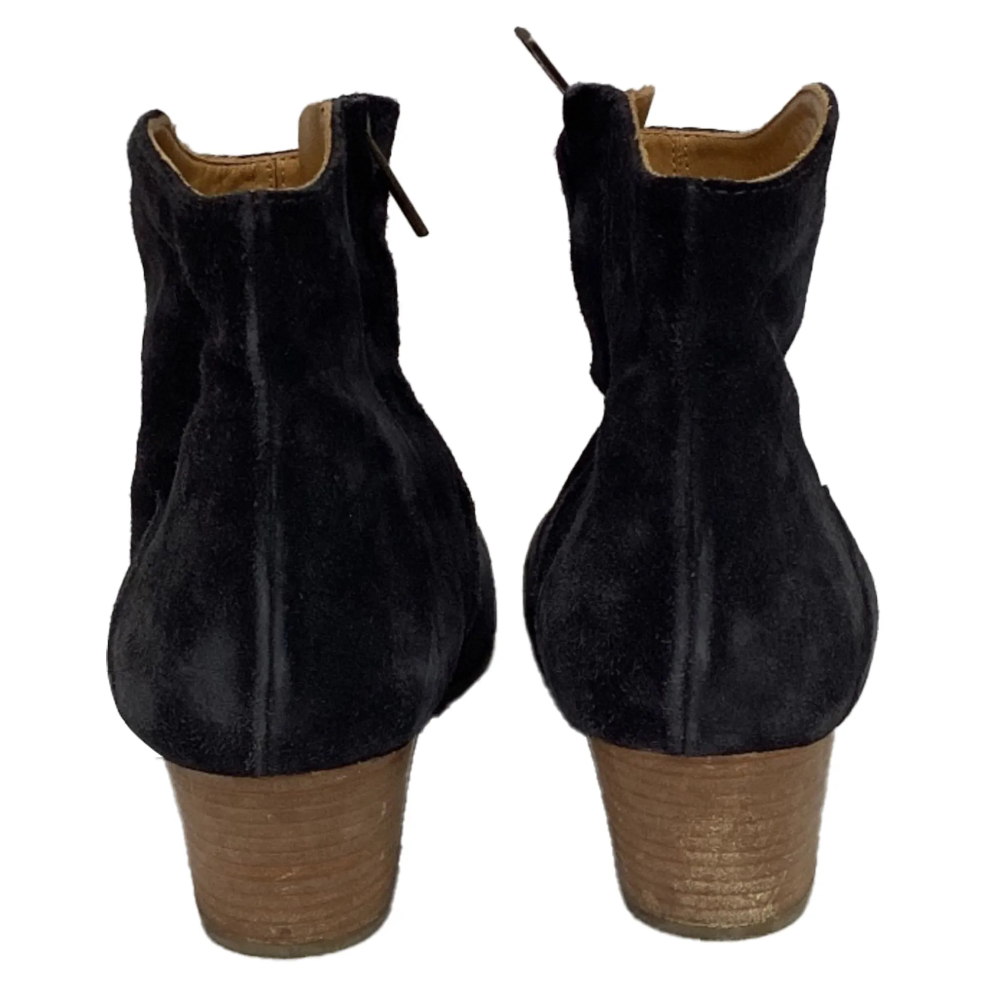 Isabel Marant Dicker Western Boots in Black Suede