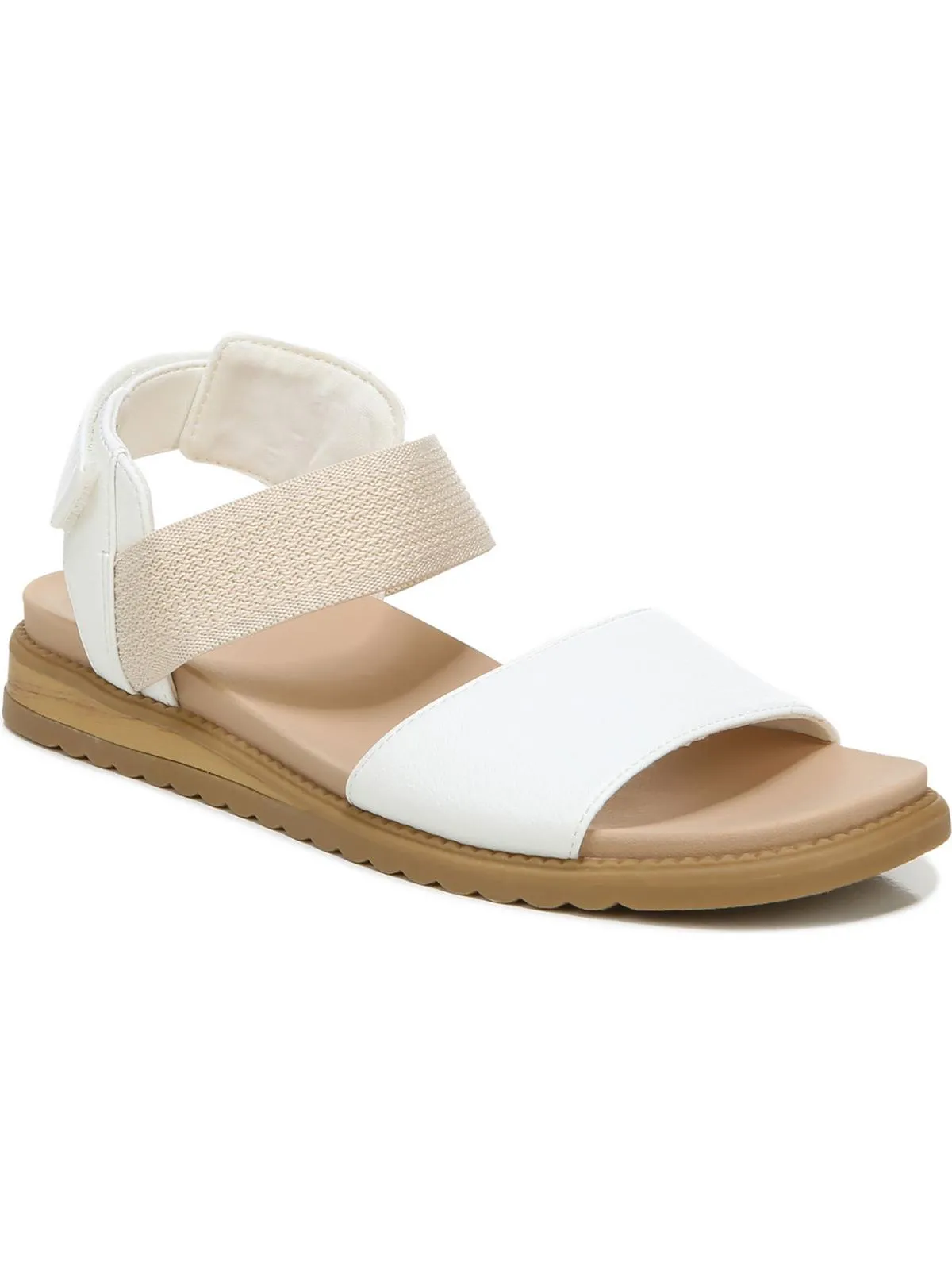 Island Life Womens Faux Leather Ankle Strap Slingback Sandals