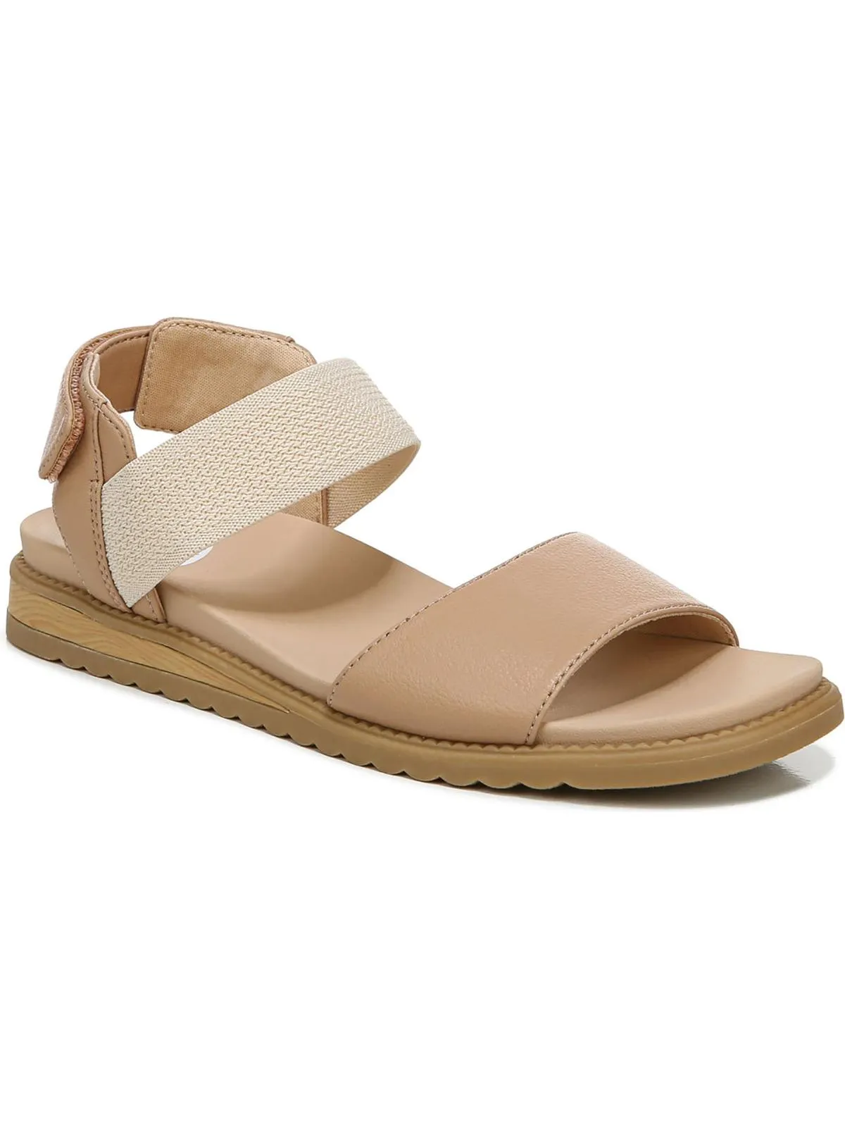 Island Life Womens Faux Leather Ankle Strap Slingback Sandals