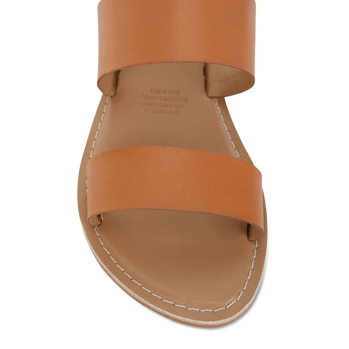 Izzy Slide in Tan Smooth Leather