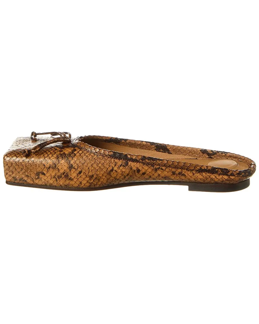 Jacquemus Snake-Embossed Leather Ballet Flat