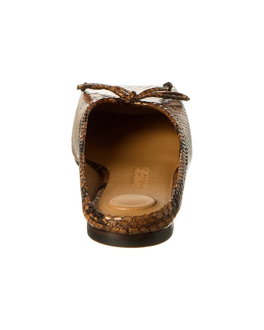 Jacquemus Snake-Embossed Leather Ballet Flat