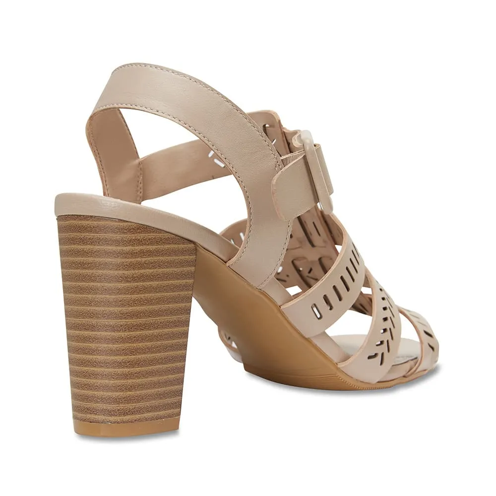 Jamaica Heel in Nude Leather
