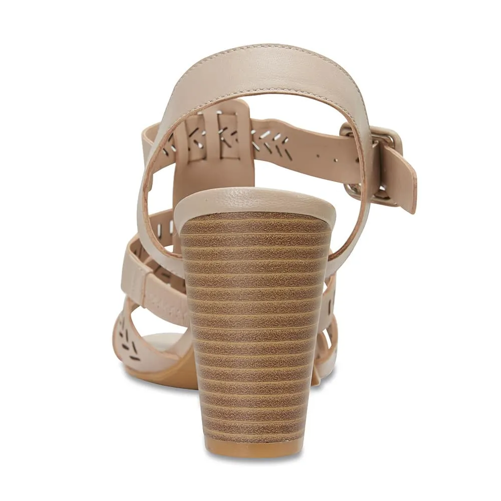 Jamaica Heel in Nude Leather