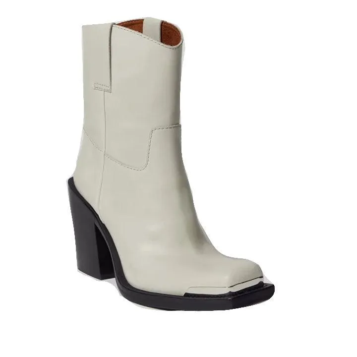JEFFREY CAMPBELL MYSTERIA IVORY BOOTS