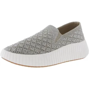 Jimmie Womens Embellished Knit Slip-On Sneakers