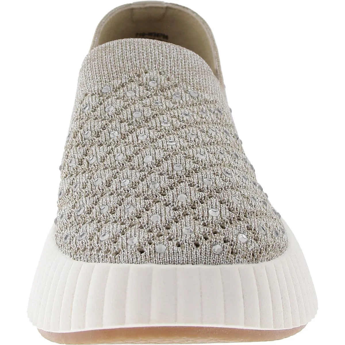 Jimmie Womens Embellished Knit Slip-On Sneakers