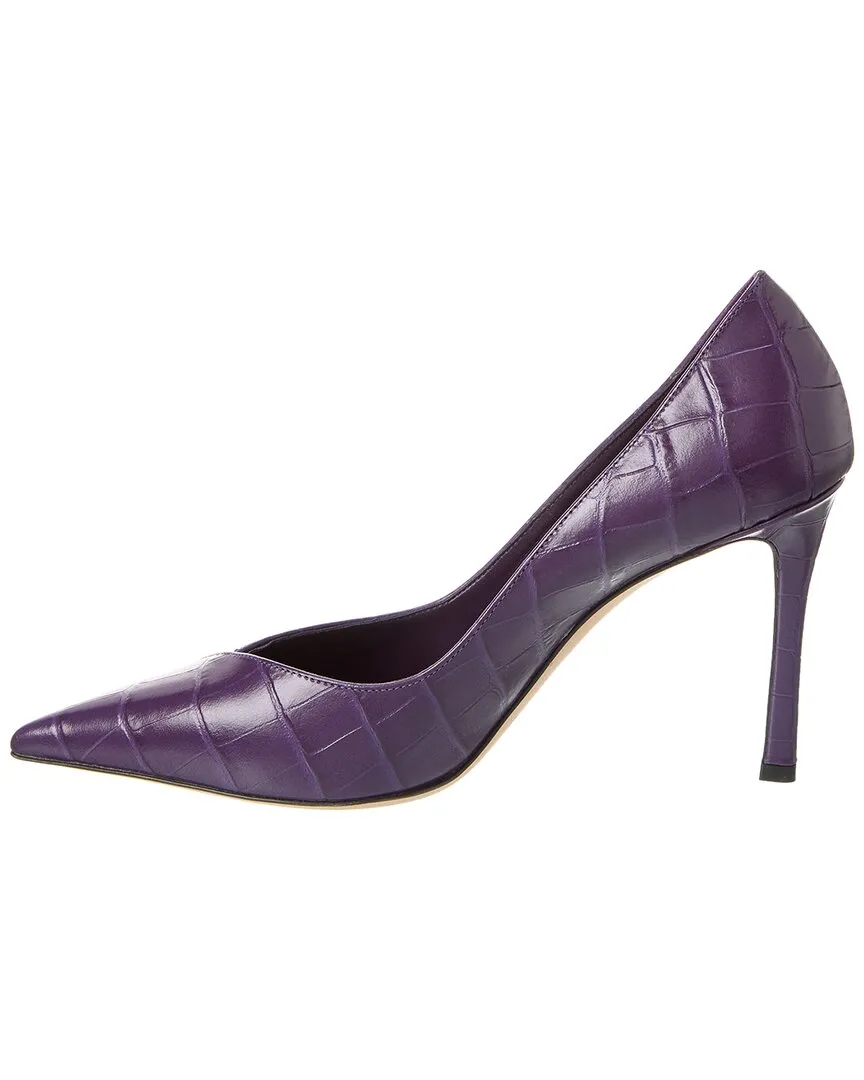 Jimmy Choo Cass 95 Croc-Embossed Leather Pump