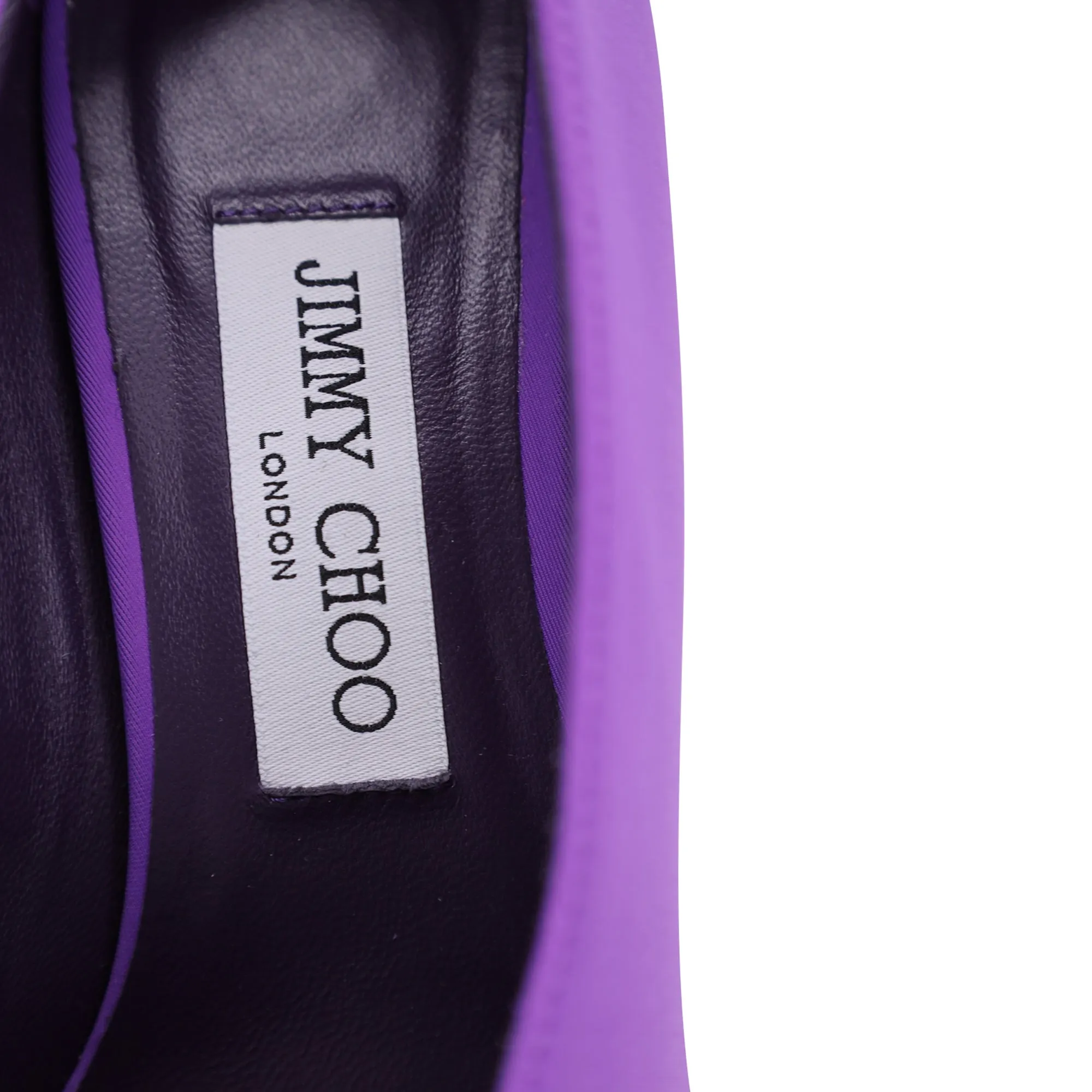 Jimmy Choo Maryanne 100 Pointed Pumps in Violet Satin