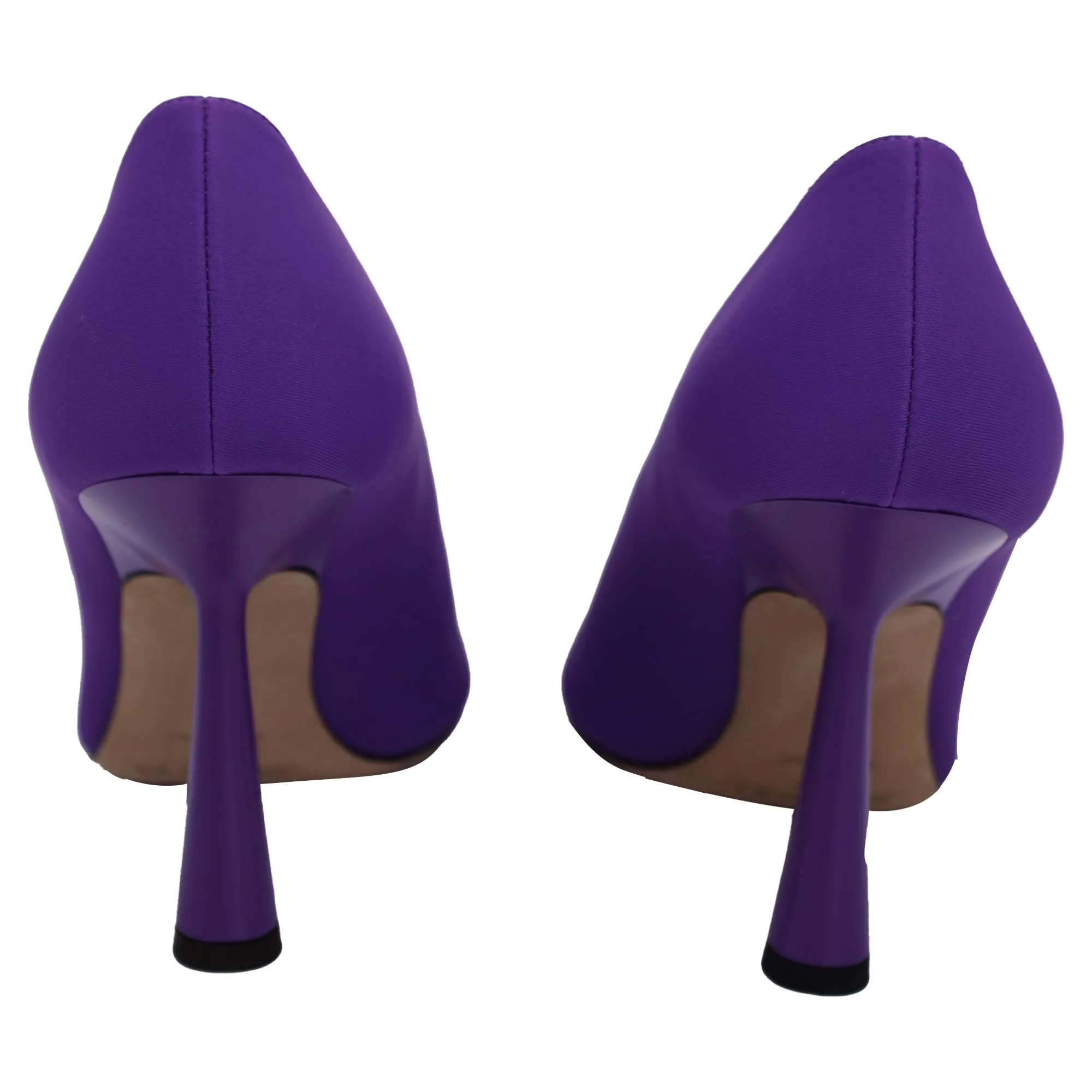 Jimmy Choo Maryanne 100 Pointed Pumps in Violet Satin