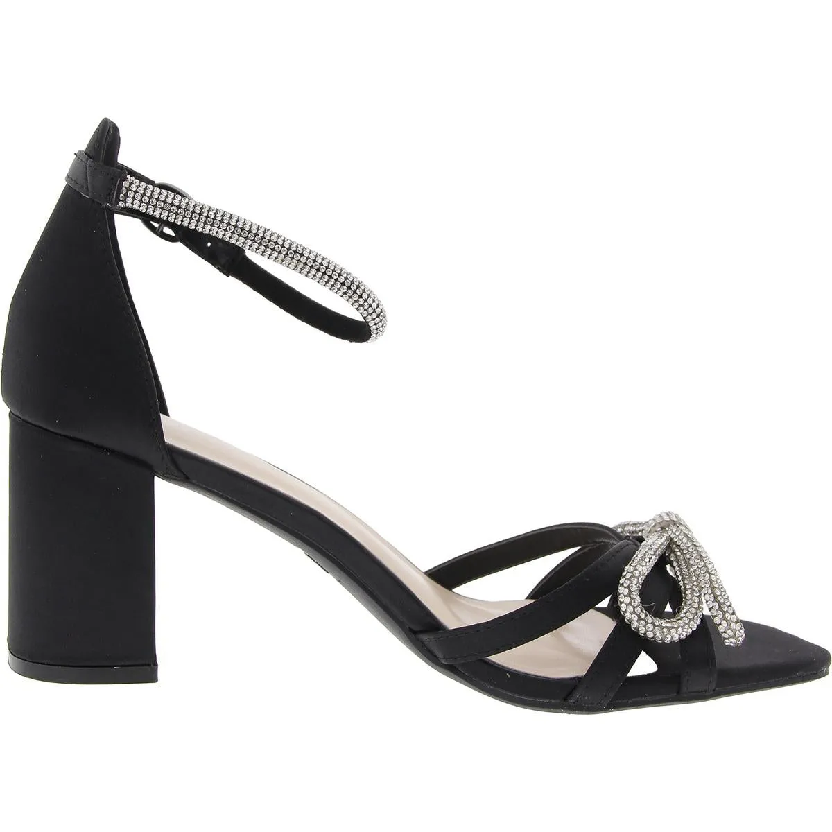 JNYEARAMAN Womens Bow Manmade Ankle Strap