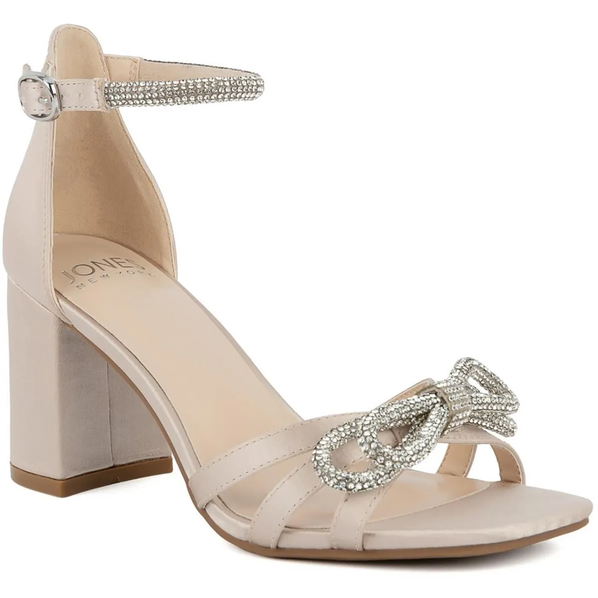 JNYEARAMAN Womens Bow Manmade Ankle Strap