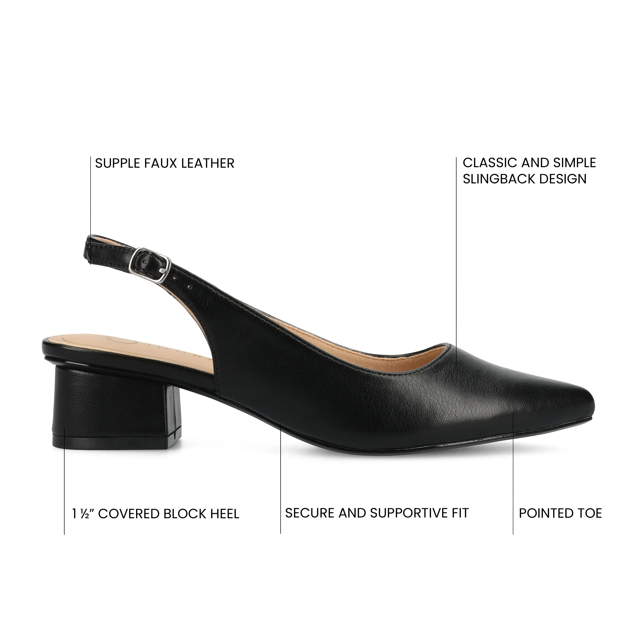 Journee Women's Sylvia Medium and Wide Width Pumps