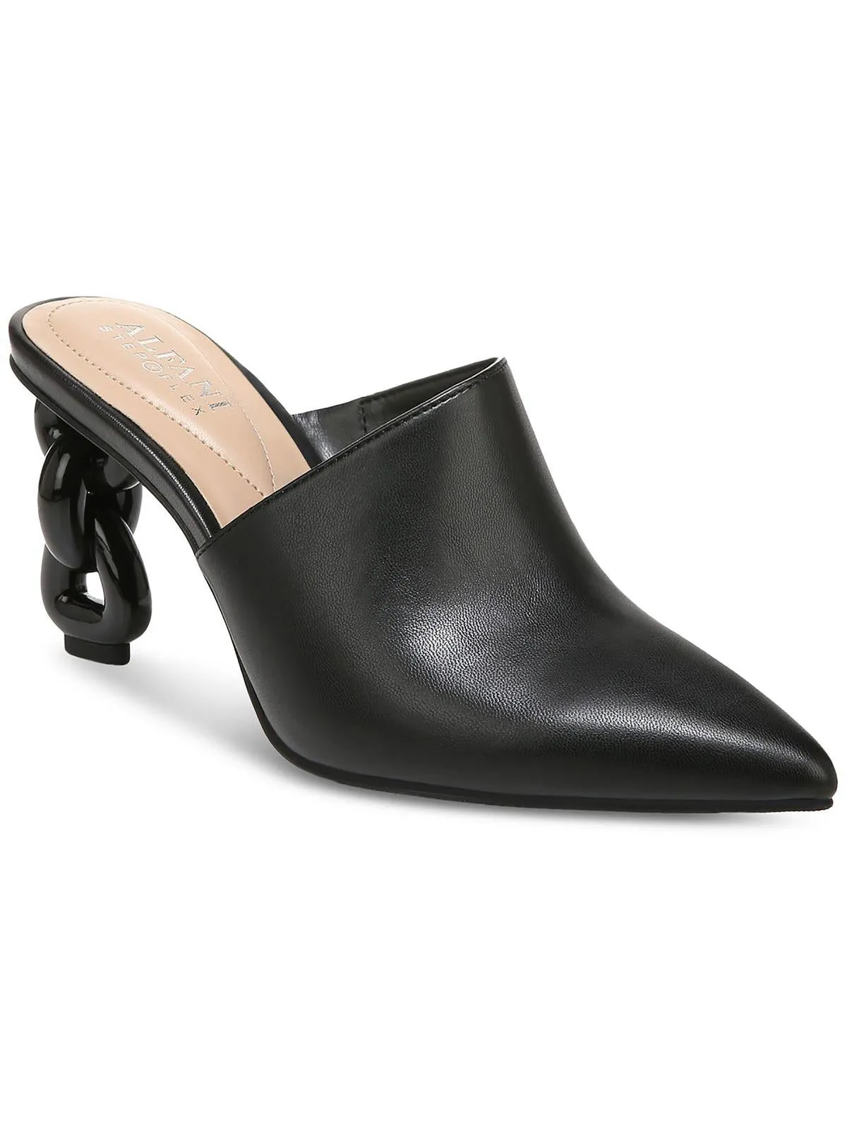 Jully Womens Faux Leather Slip On Mules