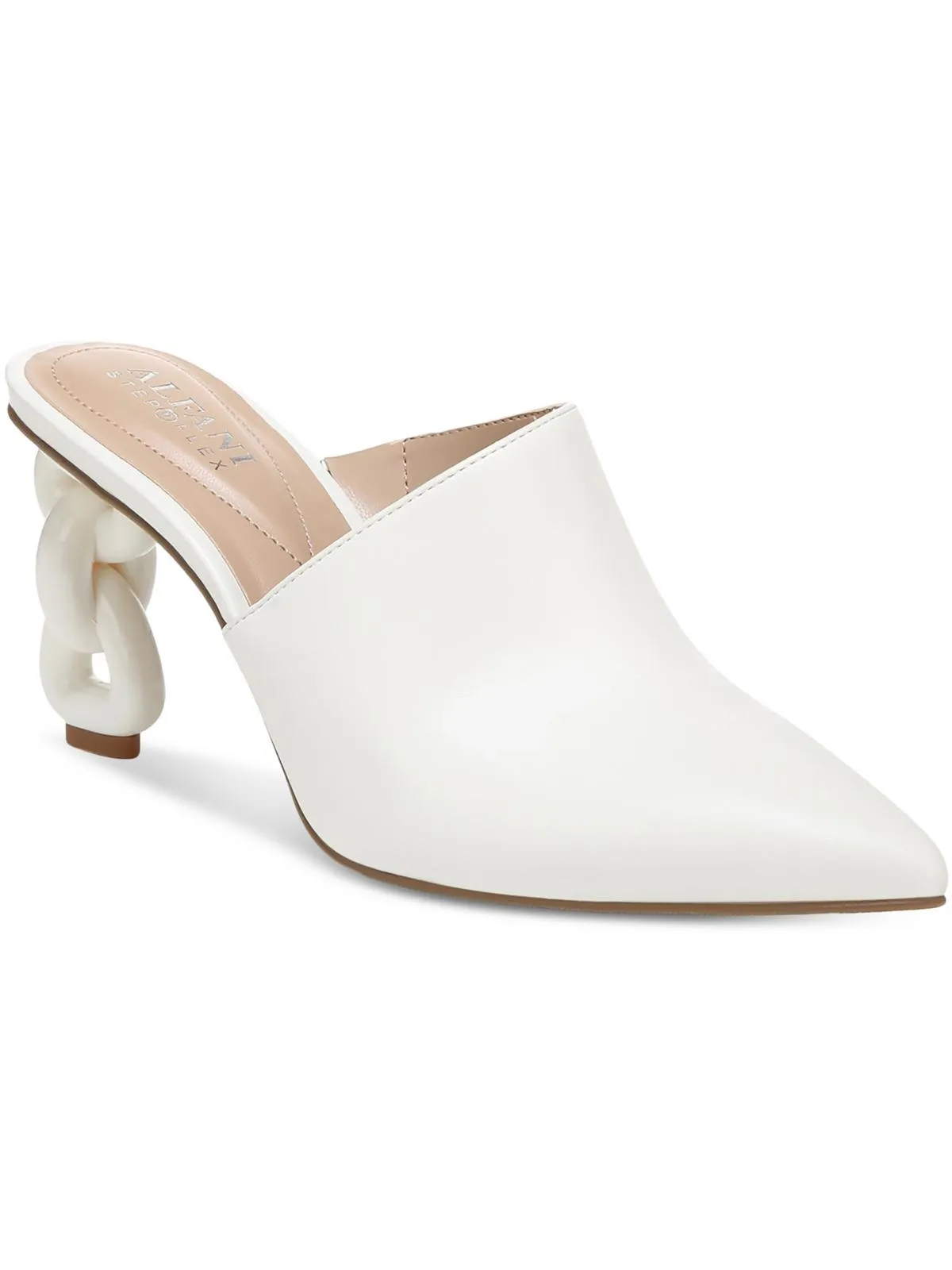 Jully Womens Faux Leather Slip On Mules