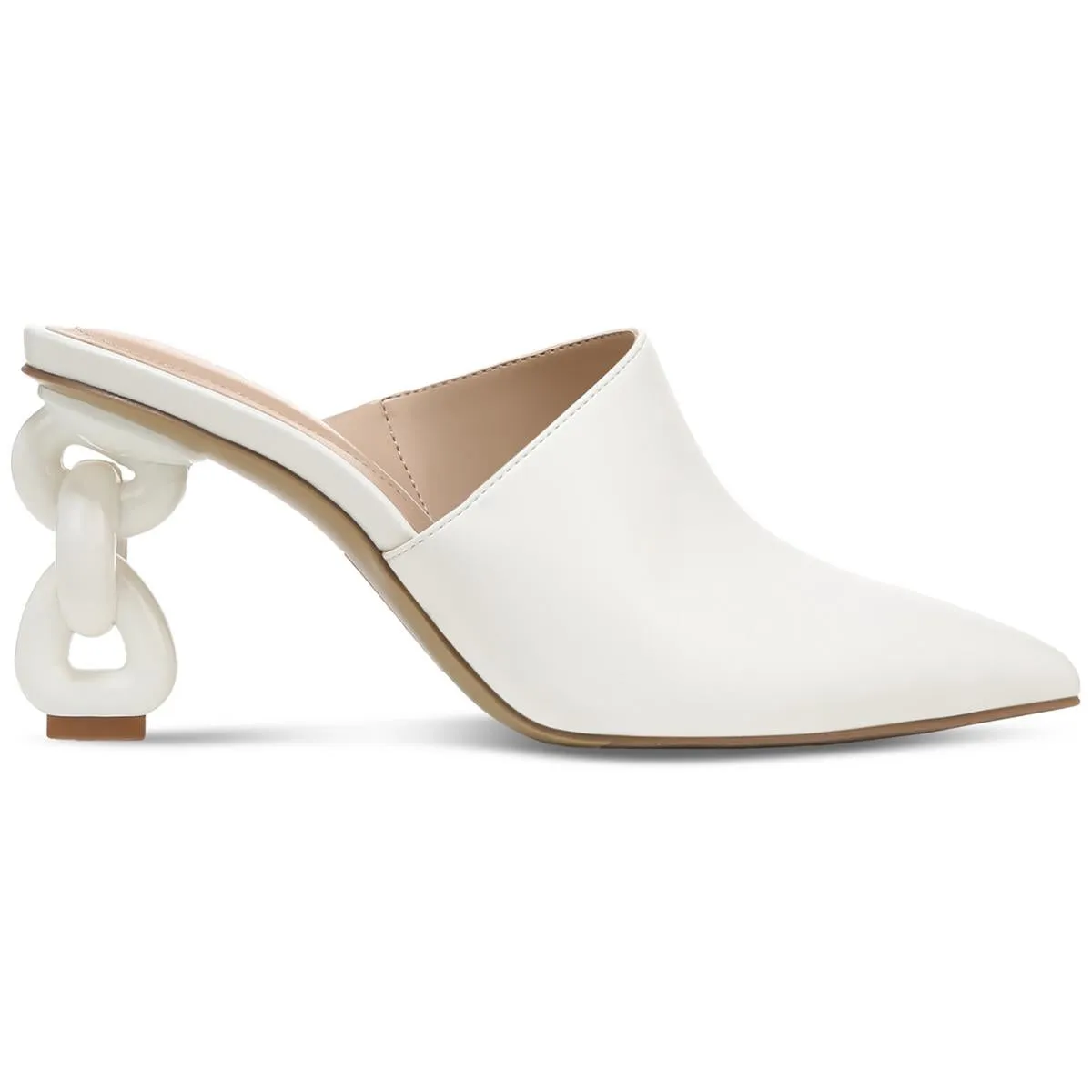 Jully Womens Faux Leather Slip On Mules