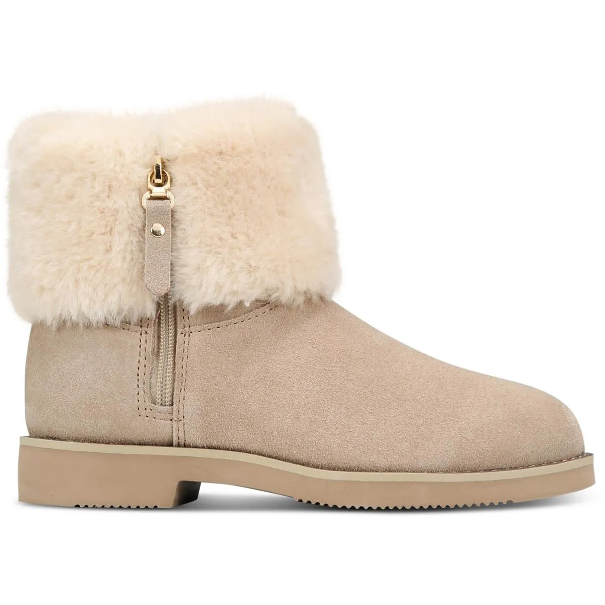 Kalliees Womens Faux Fur Lined Faux Fur Shearling Boots