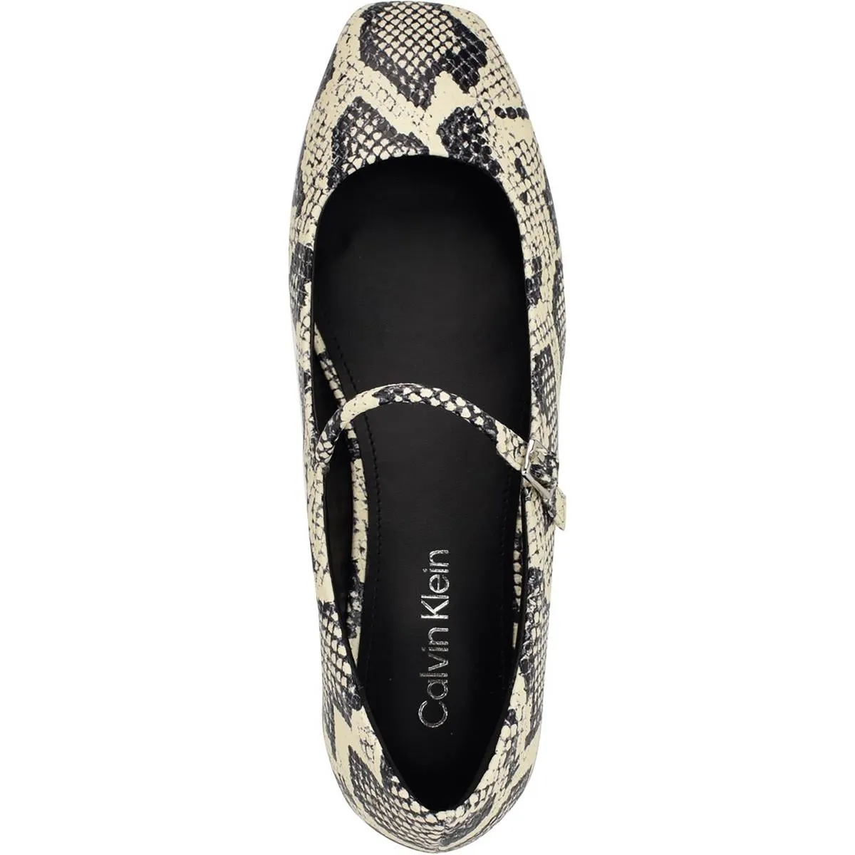 KCEMERY2 Womens Snake Print Manmade Mary Janes