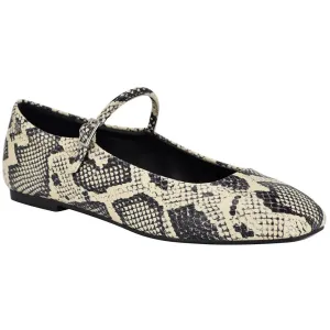 KCEMERY2 Womens Snake Print Manmade Mary Janes