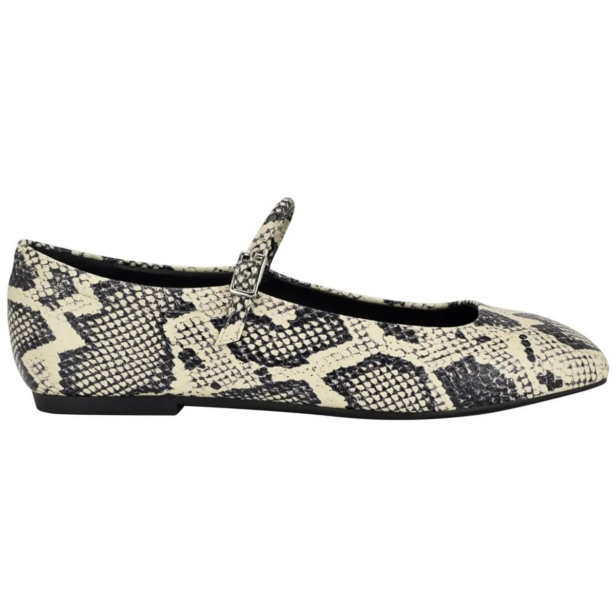 KCEMERY2 Womens Snake Print Manmade Mary Janes