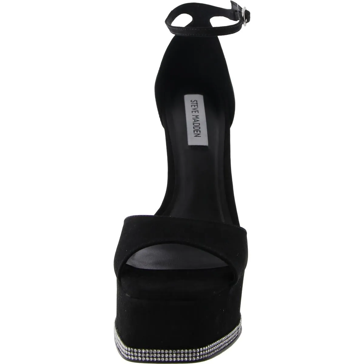 Keeva Womens Leather Ankle Strap Platform Heels