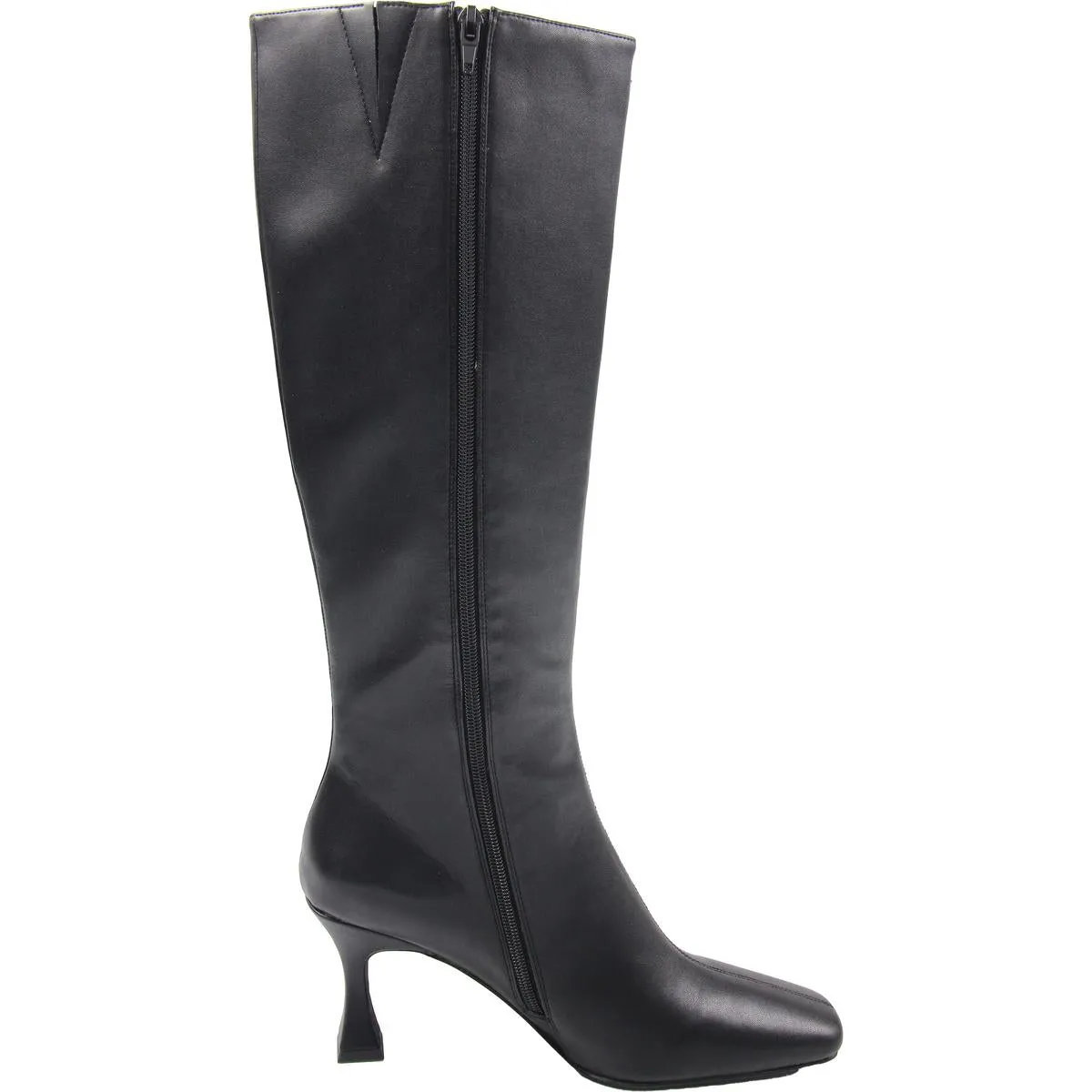 Kensington Womens Solid Leather Knee-High Boots