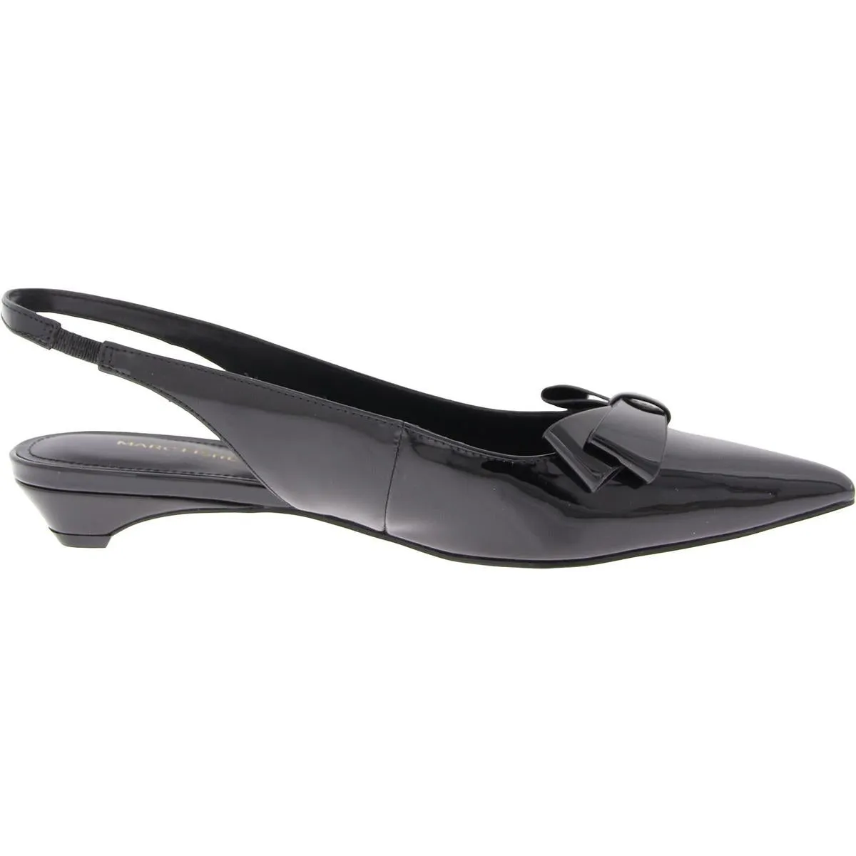 Kerrey Womens Patent Pointed Toe Slingbacks