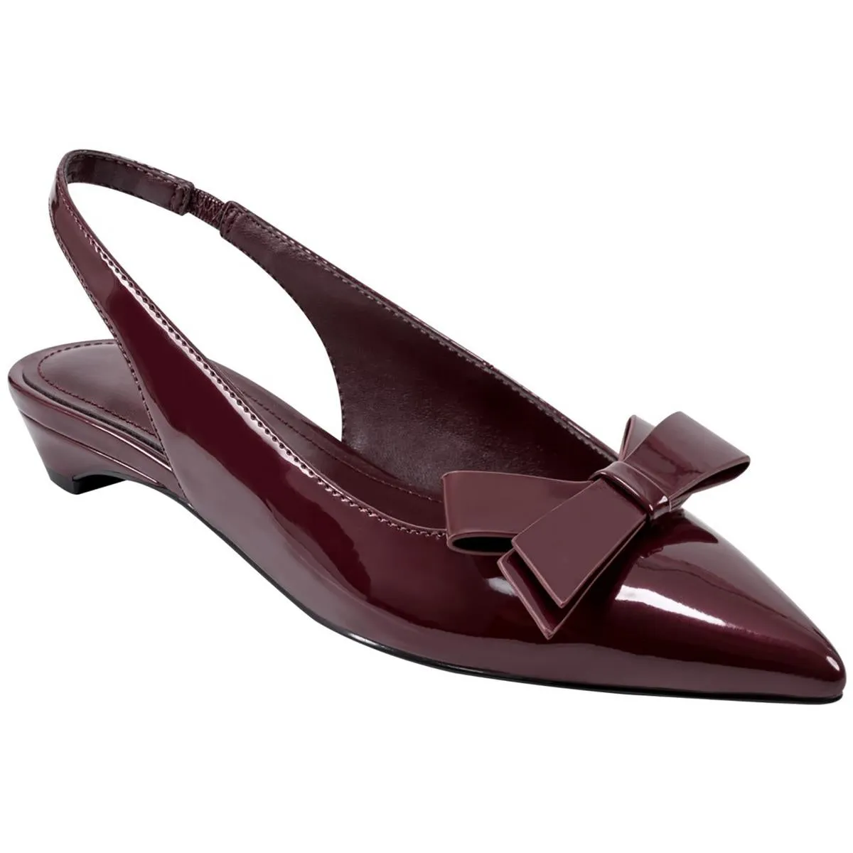 Kerrey Womens Patent Pointed Toe Slingbacks