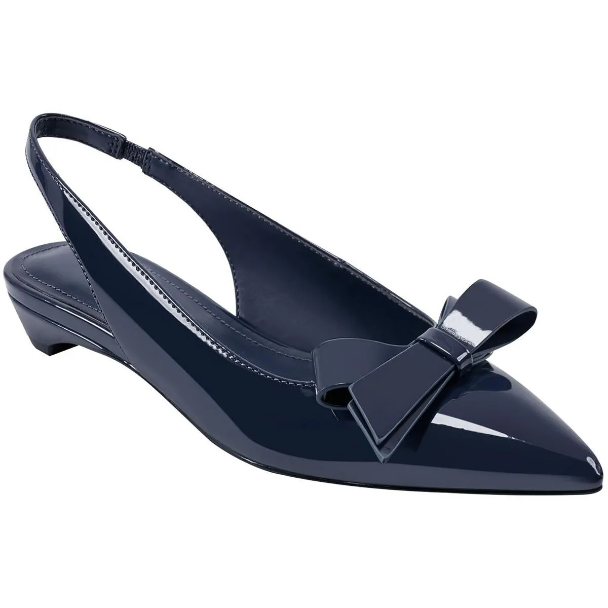 Kerrey Womens Patent Pointed Toe Slingbacks