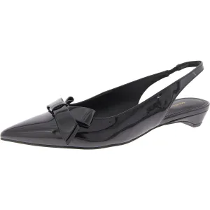 Kerrey Womens Patent Pointed Toe Slingbacks
