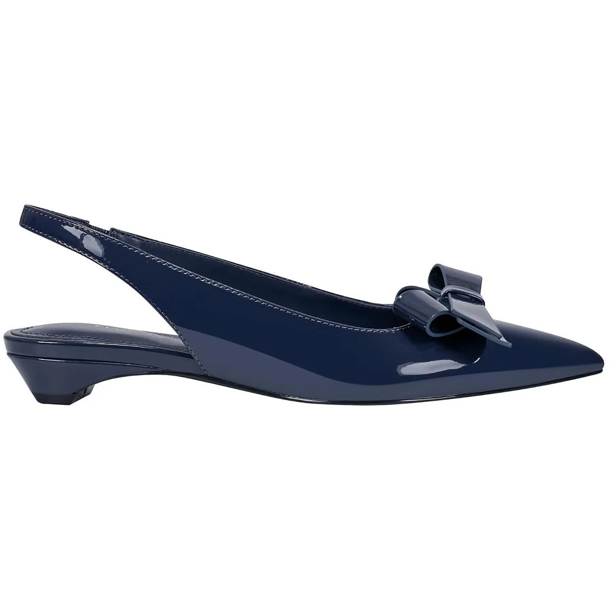 Kerrey Womens Patent Pointed Toe Slingbacks