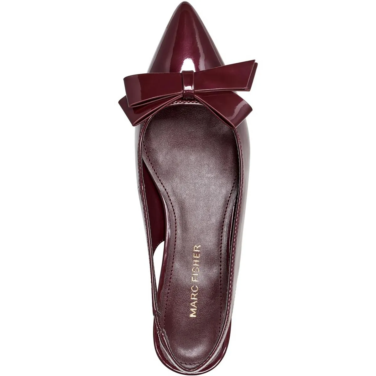 Kerrey Womens Patent Pointed Toe Slingbacks
