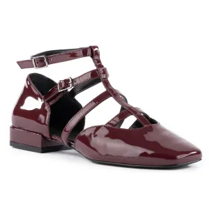 Kissing Booth Womens Block Heel Patent Leather Ankle Strap